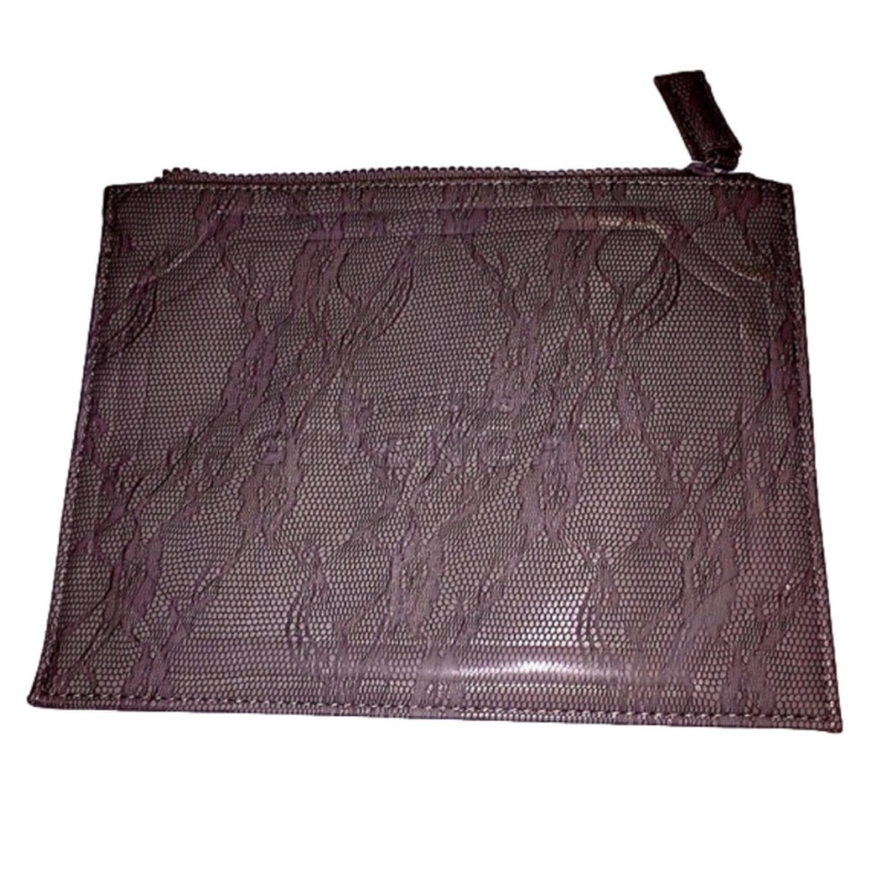 Givenchy Parfums Grey Black Lace Flat Makeup Pouch
